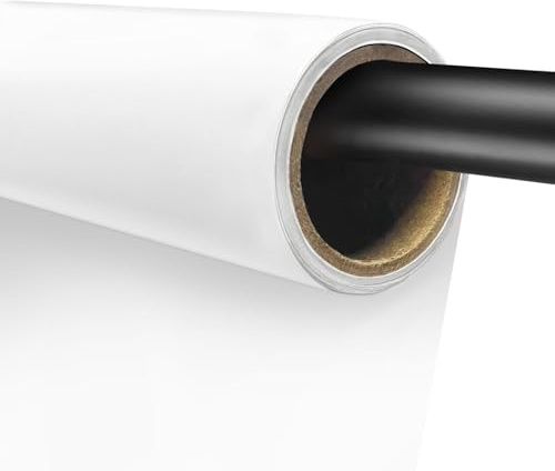 EMART Matte Seamless Photography White Backdrop Paper, 4.4x16ft/ 1.35 * 4.8m Background Roll, Photo Booth for Studio, Video, Portrait, Photoshoot