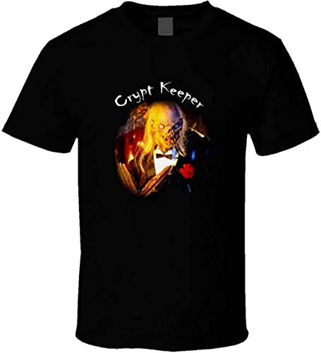yuwen Men's Crypt Keeper Funny Tales from The Crypt T-Shirt Black XL