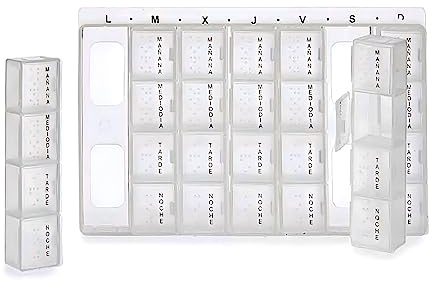 7 Tage PILLENBOX Kunststoff Weiss Pillendose Tablettenbox Tablettendose Medikamentenbox Medikamentendose Pillen Tabletten Dose Box 53