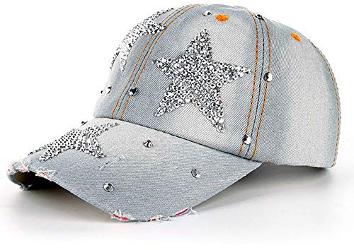 BIISDOST Mützen Kinder Jungen Winter Männer Strass Cap Hat Hip Snapback Flat Hop Denim Baseball Damen Baseball Caps Hüte Herren Fedora (A,1#, One Size)