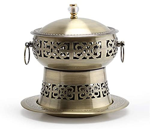 UNbit Estufa de buffet de olla caliente retro, olla caliente de acero inoxidable, olla de alcohol, buffet redondo, estufa portátil, cocina diaria familiar, camping al aire libre
