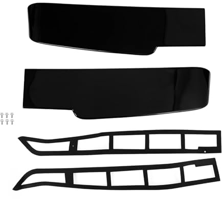 Artudatech Scheunentürspoiler passend für VW Transporter T5, T5.1, T6, T6.1 Schwarzer