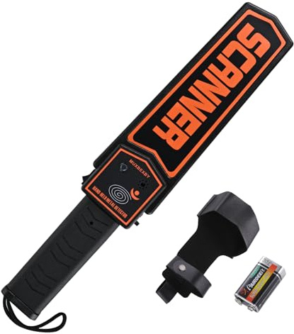 Professional Security Metal Scanner,Handheld Metal Detector Wand for Adults,Adjustable Sensitivity Scan, with 9v Battery,Portable High Security Metal Check