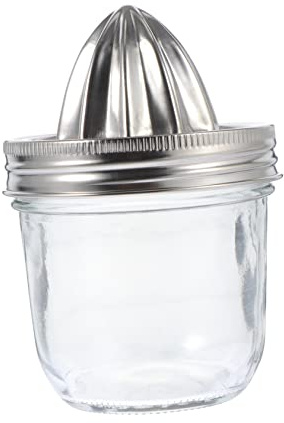 Zerodeko Manual Citrus Fruit Squeezer Stainless Steel Orange Juicer Hand Press Fruit Juicer for Home Use with Mason Jar 280ml
