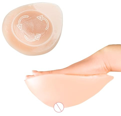 Minaky Silikon Brustformen Brustformen Selbstklebende Brust Verbesserung Crossdresser Cosplay Geschlechtsumwandlung Lebensechte Transvestit Ransgender Unisex Falsche Brüste,A Cup 300g/Paar
