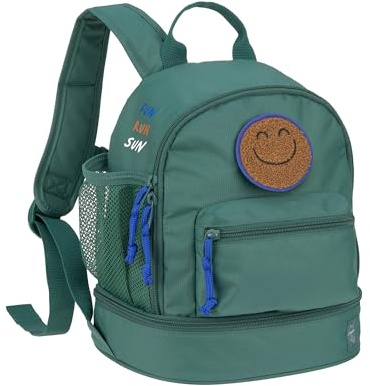Lässig Sac à dos pour enfants avec sangle de poitrine Sac à dos pour l'école maternelle 27 cm, 6,5 litres, 3 ans/Mini Backpack dark green