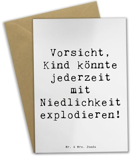 Mr. & Mrs. Panda Grußkarte Spruch Explodierendes Kind - Geschenk, herzerwärmende Sprüche, personalisiert, Freude, Familienmitglieder, dankeskarten, weihnachtskarten, Tanten, Grußkarten, Beileidskarte