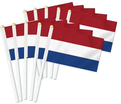 25 Stück Niederlande Handheld Flagge, Dekor Hand gehalten Hold Fahne, Dekoration Banner hand Netherlands