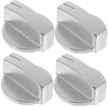 DOITOOL 4pièces Boutons de Cuisinière à Gaz Acier Inoxydable Commande de Rechange pour Plaque de Cuisson Lot de Boutons de Brûleur
