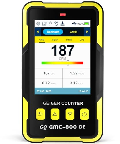 Nuklearer Strahlungsdetektor GQ GMC-800 DE Geigerzähler – Deutsche Version, USA-Design, US-Standard, Dosimeter, Beta Gamma Röntgen