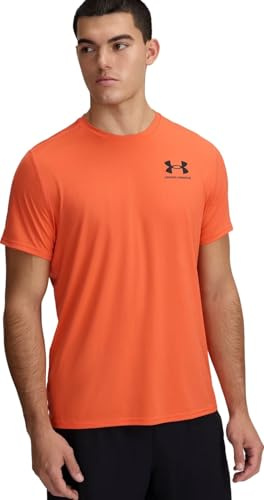 Under Armour mäns HeatGear® kortärmade toppar, Eld/Svart, M