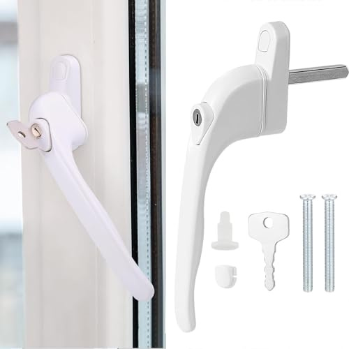 Ezranova Inline Replacement Window Handle, Universal Espag Window Handle with Key - Inline Handle for UPVC, Aluminum, and Double Glazed Windows