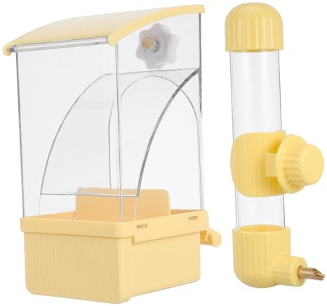 Toyvian Automatic Bird Feeder Set Parrot Water Dispenser Cage Bird Feeder Food Holder for Outdoors