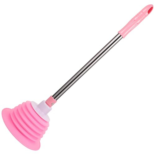 BAZEITFLOW Déboucheur Canalisation Salle de Bain avec Poignée Longue Ventouse Renforcée pour Évier et Toilettes Outil Pratique de Nettoyage