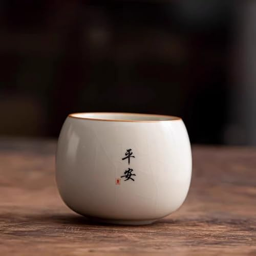LEEDJUINE Ru Kiln Ceramics - Taza de té, 170 ml, juego de té Kungfu de porcelana individual