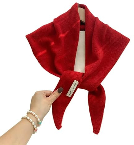 Wolle Dreieckstuch Gestrickt Dreieckstuch Damen Kopftuch Strickschal Multifunktionstuch Warm Strickschal