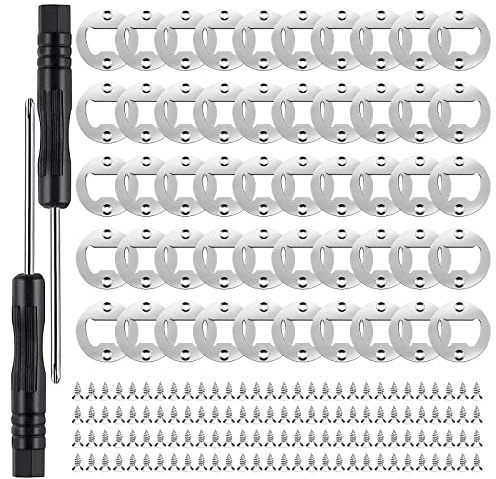 50 PCS Bottle Opener Insert Kit Stainless Steel Bottle Opener Inserts DIY Bottle Opener Hardware Beer Opener for Resin Wood, Silver