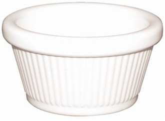 Kristallon T814 Fluted Ramekin, 76 mm, 3 Diameter, 85 mm, 3 oz. (Pack of 12), White
