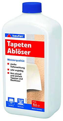 Baufan wallpaper stripper 1 litre | dissolves wallpaper and woodchip quickly and easily | strong depth effect | solvent-free | concentrate