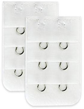 sourcing map Removable 5 Pcs White Bra Extenders 2x3 Hooks Strap New