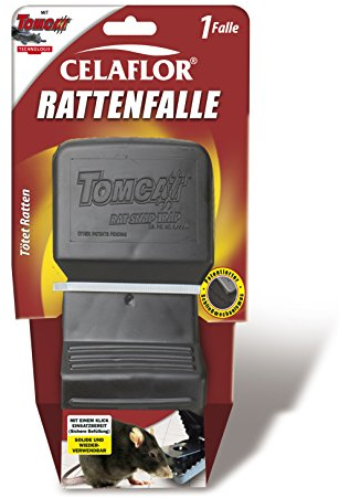 Celaflor Rattenfalle Snap, Solide und kraftvolle Schlagfalle für einen sicheren Fangerfolg, wiederverwendbar, 1 Stück