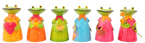 Da Recinzione rana decorazione da giardino in metallo dipinto diversi motivi prezzo per 1 pezzi