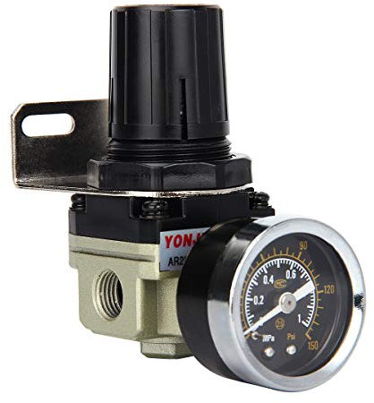 Donnagelia 1/4 Druckluftregler Druckminderer mit Filter und Manometer Ölabscheider Wasserabscheider