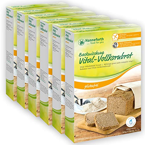 Glutenfreie Backmischung Vital-Vollkornbrot | 6x400g | Hanneforth