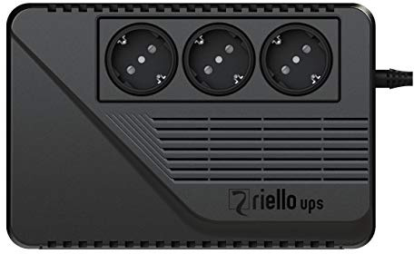 Riello iPlug 600 - Fuente de alimentación continua (UPS) (600 VA, 360 W, 220 V, 240 V, 50/60 Hz, 3 salidas AC)