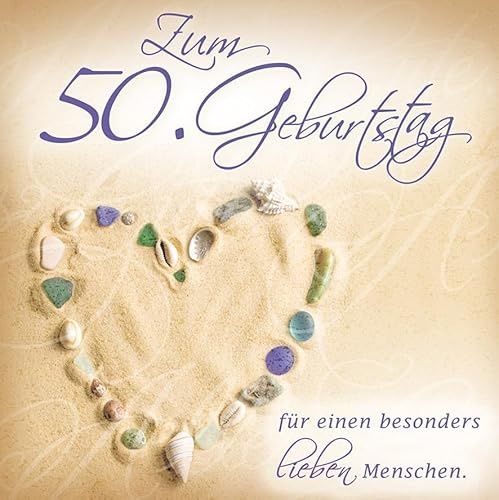Perleberg hochwertige Geburtstagskarte zum 50. Geburtstag - edle Karte zum Geburtstag mit Umschlag - schöne Geburtstagskarten 15 x 15 cm - Karte Geburtstag für eine gelungene Überraschung