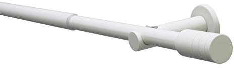 GARDINIA Gardinenstangen-Set Elba, Komplettgarnitur inkl. Befestigungsmaterial, Vorhangstange, Länge 120 - 210 cm, Metall, Ivory (Elfenbein)