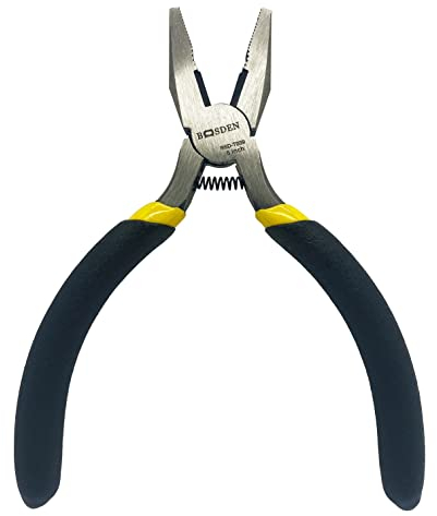 BOOSDEN Mini Lineman's Pliers, 5 Inch Side Cutter Linesman Pliers, Combination Plier, High Leverage Cutting Plier for Electrician Work or Jewelry Making
