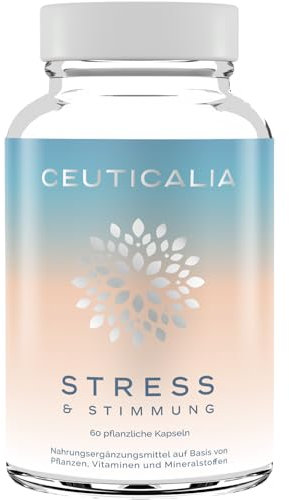 Stress and Mood Supplement - Stress and Anxiety Relief, Well-Being and Relaxation - for Adults, Men, Women - Magnesium, Vitamin B6, Saffron, Rhodiola, Hawthorn - 60 Capsules, 30 Days