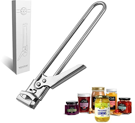 SHULLIN Burkar locköppnare seniorer 19,5 cm multifunktion burköppnare master öppnare rostfritt stål glasöppnare säkerhetsburköppnare kök locköppnare perfekt för barn seniorer kvinnor