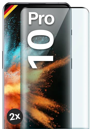 moex CurveProtect Tempered Glass Screen Protector for OnePlus 10 Pro, Full Screen Protector Rimless, Full Screen Completely Covered, Tempered Glass Screen Protector, Curved 3D Glass Film, Black, Pack