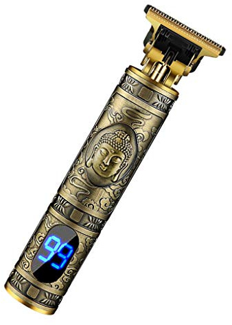 Cortadora de pelo Home Pantalla LCD Recortadora de pelo Barbería Eléctrica Hair Grooming Hairstyling Tool, Tipo 2, Actualización LCD Buddha Head