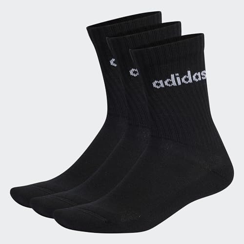 adidas Unisex Linear Crew Cushioned Socken, 3 Paar