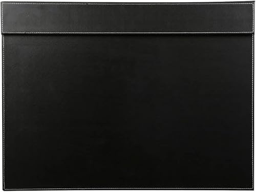 KINGFOM Protector Mesa en Cuero 60X45cm, Alfombrilla y Vade de Escritorio (Negro-A005)