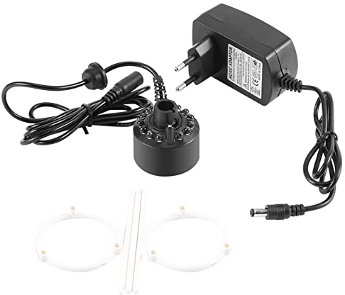 Tbest Nebulatrice, Nebler, Macchina della Nebbia Ad Ultrasuoni 1pc 12Led Macchina della Nebbia Colorata per Lo Stagno della Fontana con L'adattatore di Potere 110 240V Noi Spina