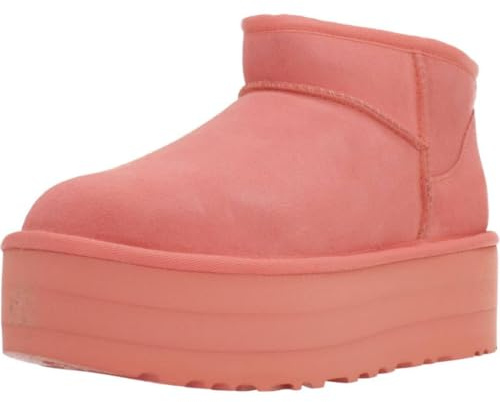 UGG Stivali da donna Classic Ultra Mini con plateau, Corallo vibrante, 37 EU