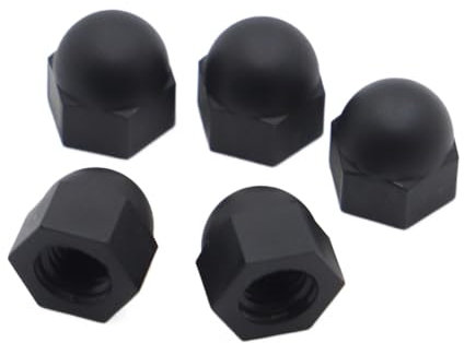 5/10 Stück schwarze Kunststoff-Nylon-Hutmuttern M3 M4 M5 M6 M8 M10 M12 dekorative Abdeckung Halbkreis-Hutmutter (Size : M3 10pcs)