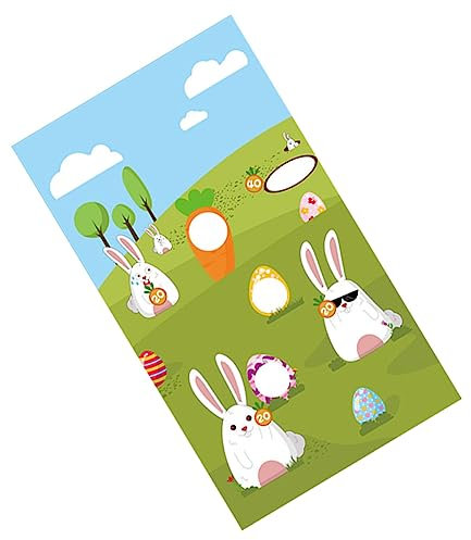 TOYANDONA Easter Toss Game Toy Easter Egg Banner Decorative Flag for Indoor Outdoor Decorations
