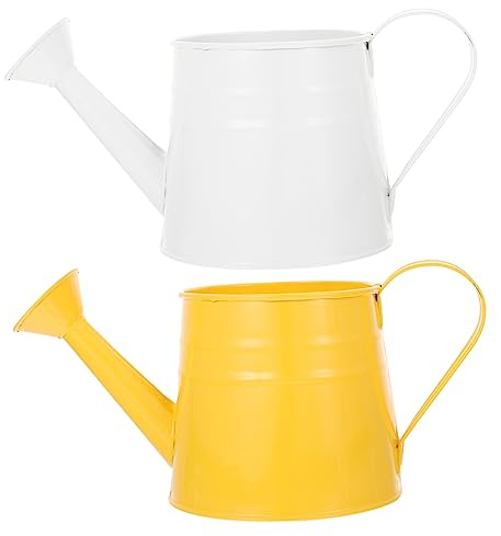 BESPORTBLE 2piezas Cubo De Hierro Decorativo Maceta De Hojalata para Flores Regadera Contenedor para Arreglos Adorno para Maceta