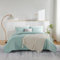 JUNCAI Bedspread Mint Green Double Size Bed, Soft Lightweight Summer Microfiber Coverless Duvet for All Season, 3 Piece Bedspread with Pillow Shams (1 Quilt, 2 Pillow Shams)