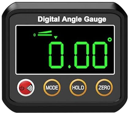 XHTLLO Magnetischer Saugwinkelmesser, LED-Bildschirm, Digitale Anzeige, Gradfinder, Hohe Genauigkeit ± 0,1 °, Elektronischer Winkelmesser-Neigungsmesser, Für Holzbearbeitung
