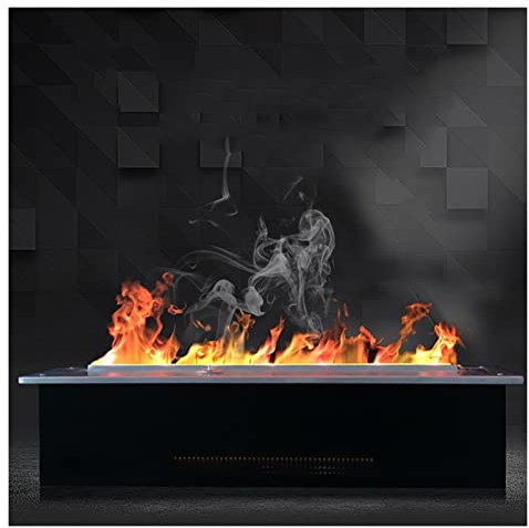 Caminetto Elettrico Deluxe Inserto per Camino Simulazione Fiamma 3D Camino Finto Decorazione Domestica Senza Calore, Dimensioni Multiple, Camino Elettrico Nero (Size : L 150cm) Warm as ever