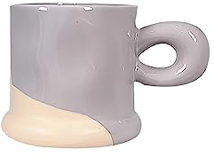 Trinkgläser Interessante Kaffeetassen, Porzellanbecher, Tassen for heiße Schokolade, for Kaffee, Tee, heiße Kakaomilch, mikrowellen- und spülmaschinenfest Kaffeetassen (Color : Purple)