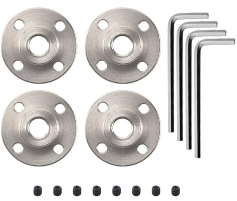 Asyduey 8 Mm Flansch Kupplungs Verbinder, ZubehöR für Starre FüHrungs Stahl Modell Kupplungen, Wellen Achs AnschlüSse für RC Modell Motoren (4 Pack)