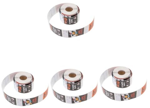 DIYEAH 4 Rollen Versiegelungsaufkleber für Geschenkboxen halloween basteln halloween costume dekoaufkleber sticker klebepunkt dekorative Siegelabziehbilder runder Aufkleber