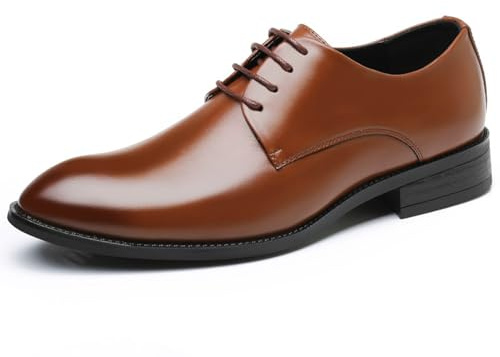 KYOESCAI Hommes Chaussures Derbies Habillées Formelles Affaires à Lacets Oxford pour Hommes Costume Mariage,Marron,41 EU